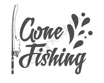 Download Gone Fishing Free Svg / Filing - Gone Fishing Sign Black ...