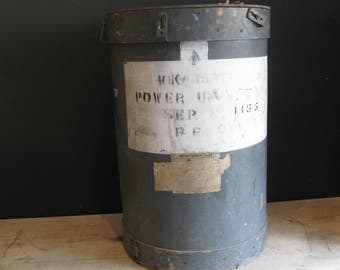 Large WW11 Military Industrial storage barrel table