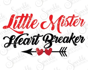 Little Mister Heart Breaker Cut File Heart Arrow Boho Mister Valentine Clipart Svg Dxf Eps Png Silhouette Cricut Cut File Commercial Use