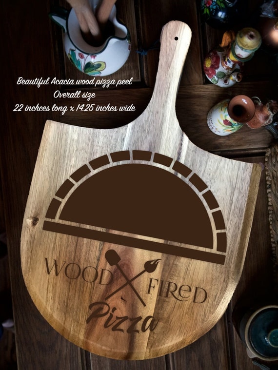 Wooden pizza peel 22 x 14 pizza cutting board acacia