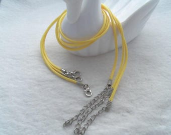 Yellow - 17 inch Waxed Cotton Neck Cord, Pack of 3 (1190)