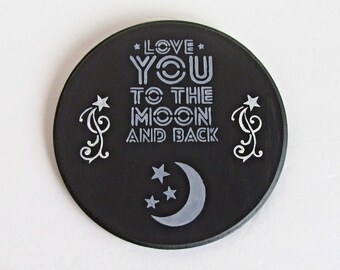 Love You to the Moon and Back Wooden Nursery Sign, Grey Nursery Sign, Gender Neutral Nursery Accent, Baby Shower Gift