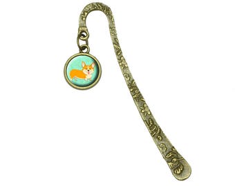 Quirky Corgi Book Bookmark Placeholder With Charm