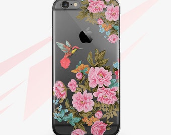 iphone 7 Case iPhone 6 Case Birds iPhone 5 Case Flower iPhone 6S Case Transparent iPhone 6 Clear Case iPhone 5S Bird Clear iPhone RA10155