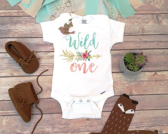 Wild One Onesie®, Wild One Birthday Outfit, Boho Birthday Shirt, First Birthday Girl Outfit, 1st Birthday Shirt, Boho Baby Clothes, Arrow