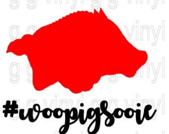 Arkansas Razorback Woo Pig Sooie SVG Cutting File Shirt Design Silhouette Cricut Cutting File #woopigsooie