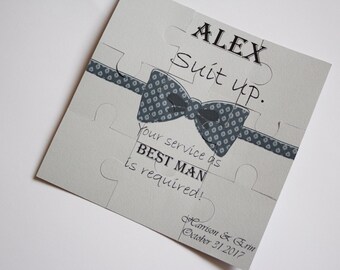 Will you be my Groomsman, Groomsman Gift, Groomsman Puzzle, Best Man Card, Groomsman Invite, Groomsman Proposal, Best Man Invitation