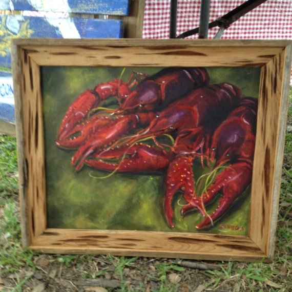 COMBO PECKY CYPRESS reclaimed wood frame and art print