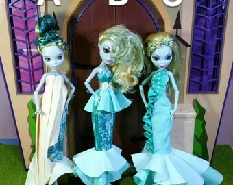Monster high fashion monster high dress doll clothes outfit custom ooak handmade doll clothing monster high ooak doll fashion clothes custom