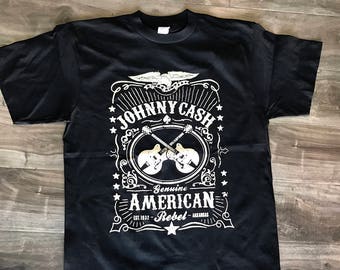 Johnny Cash T-SHIRT genuine American Rebel