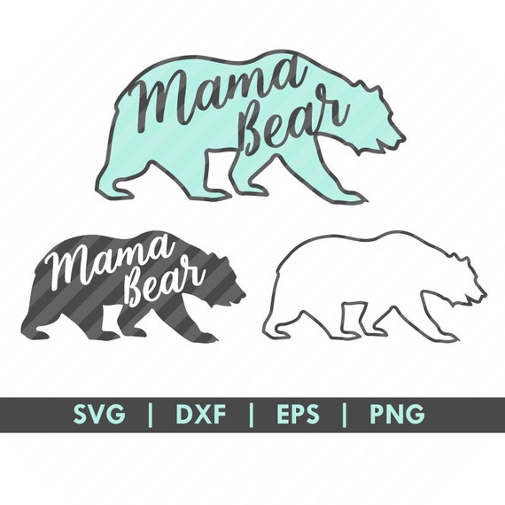 Download Mama Bear Silhouette SVG DXF Cut File