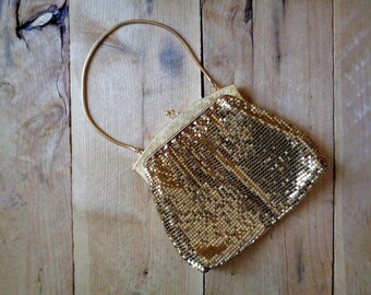 Whiting And Davis Gold Mesh Evening Bag Vintage Purse