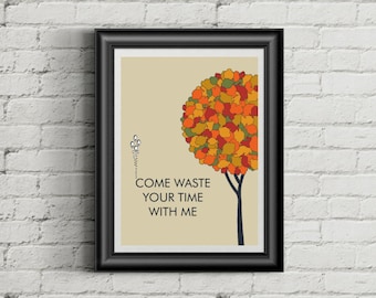PHISH Inspired Lyric Art Poster Print | 11 x 14 | Waste | Home Decor | Wall Art