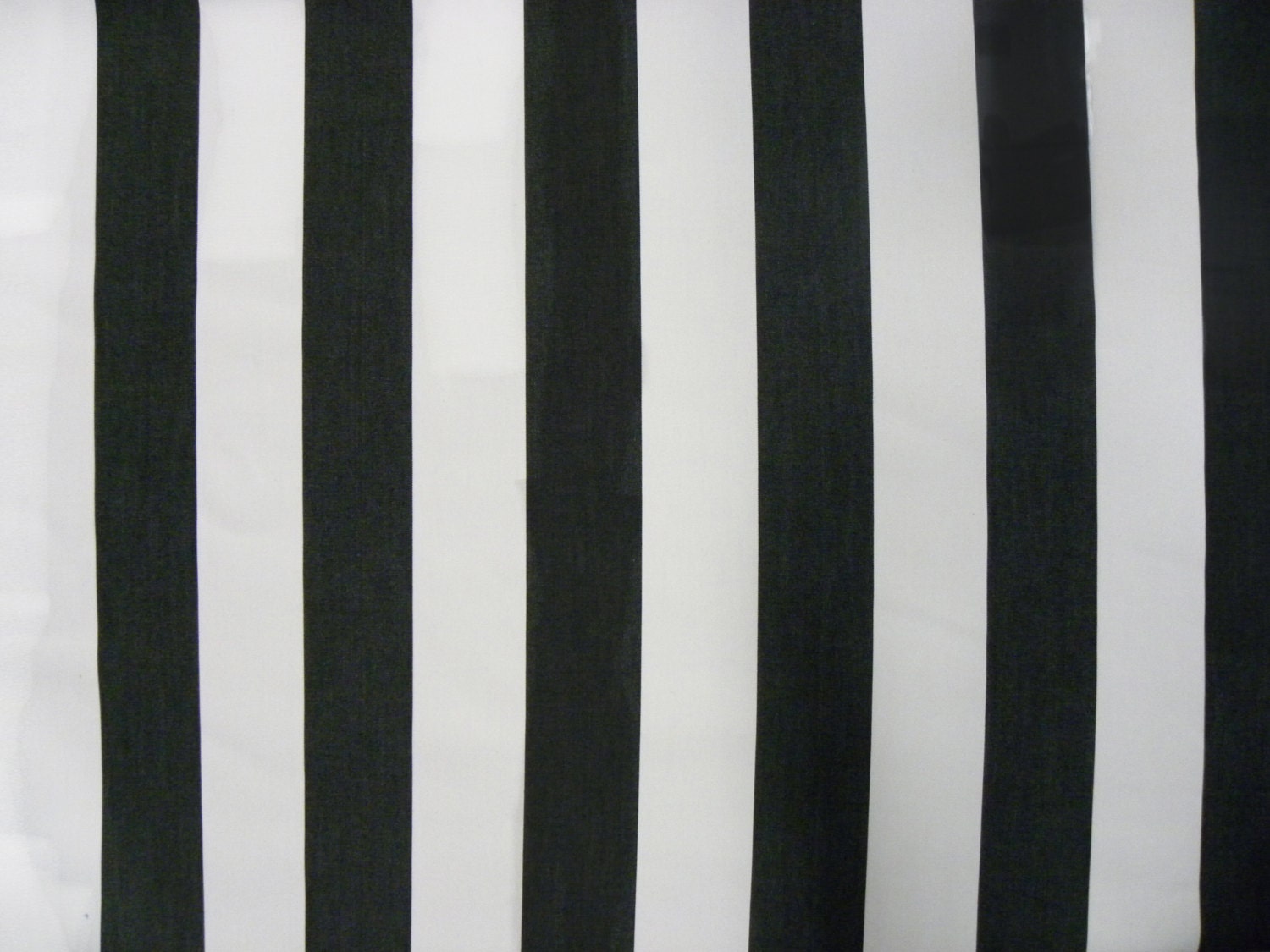 Black and White Wide Striped Indoor/Outdoor Fabric - By the Yard - 54 ...