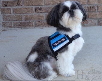 Therapy or Service Dog Deluxe Cape Vest - With Pockets, Patches, and Reflective tape! Perfect for all sizes, including giant, tiny, and toy!