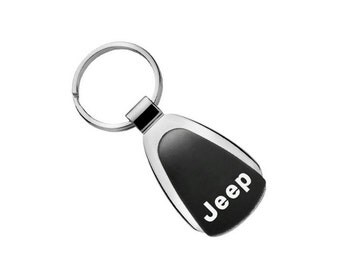 Jeep Keychain & Keyring - Black Teardrop