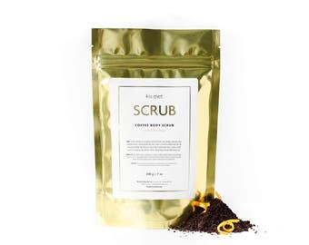 Coffee Scrub- Natural Coffee Scrub, Vegan Coffee Scrub, Coffee Body Scrub, Organic Coffee Scrub, Body Polish, Body Scrub, Cellulite Scrub