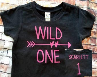 Personalized Wild one birthday shirt