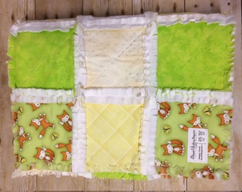Handmade Super Soft & Cozy Baby/Toddler/Lap blanket Rag Quilt