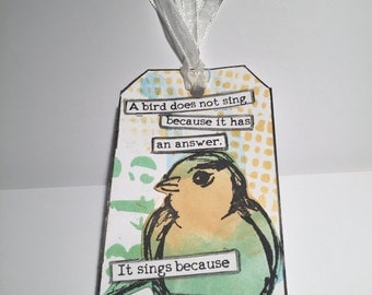 Gift Tags//Note Tags//6 Bird Tags