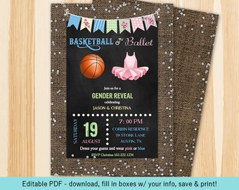 Basketball gender reveal party – Etsy