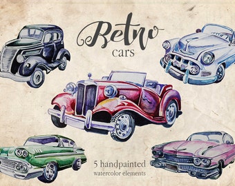 Watercolor Retro Cars Clipart SetRetro VehiclesVintage CarsTraveling Clipart50s Watercolor Retro Cars Clipart SetRetro VehiclesVintage CarsTraveling Clipart50s