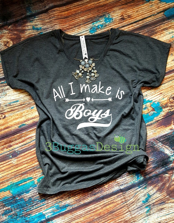 BOY MOM shirt/All I make is boys©/mom of by 3BuggasDesign on Etsy