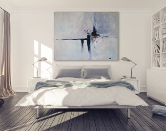 Abstract Painting / Modern Art / Contemporary Art / Extra Large Painting / Oversized Painting / Grey Abstract Painting