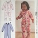 Toddler Size T1 T2 T3 T4, Kwik Sew 3527; Toddlers Sleepers Pattern; Childs Front Zip Pajamas Sewing Pattern; Fleece Onsie Pattern