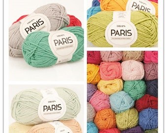 Garnstudio DROPS Paris Aran yarn(10ply) 50g, summer yarn, 100% Cotton Yarn, soft cotton yarn