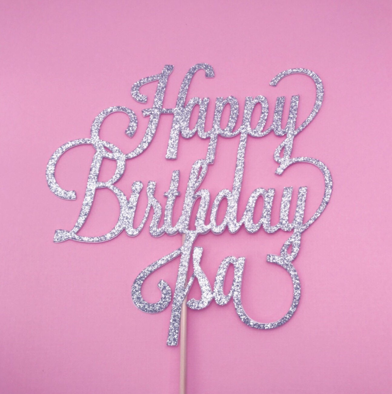 Personalized Cake Topper Happy Birthday Cake Topper Custom