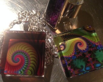 Handmade Swirl Pendants on Bails