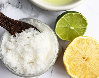 Coconut Citrus Sorbet, Body Scrub, Sugar Scrub, Natural Skincare, Exfoliating