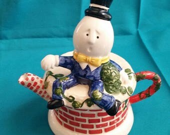 Humpty Dumpty Teapot/Designpac Humpty Dumpty Teapot/Nursery Rhyme Character Teapot/Vintage Teapot/Vintage Humpty Dumpty Tea Pot/Teapot