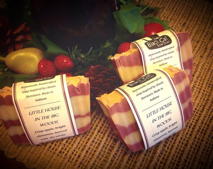 Clearance- Little House in the Big Woods Book Soap- Book Gifts, Handmade Soap, Natural Soap, Cold Process Soap, Handcrafted Soap