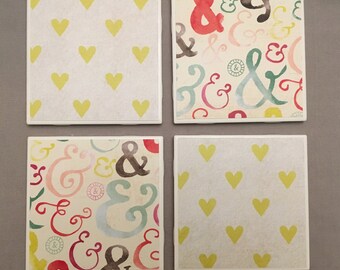 Coasters - Set of Four - Handmade - The Rachel Collection