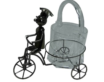 Metal Cheh on Tricycle with Ice bucket Tabletop Display Character