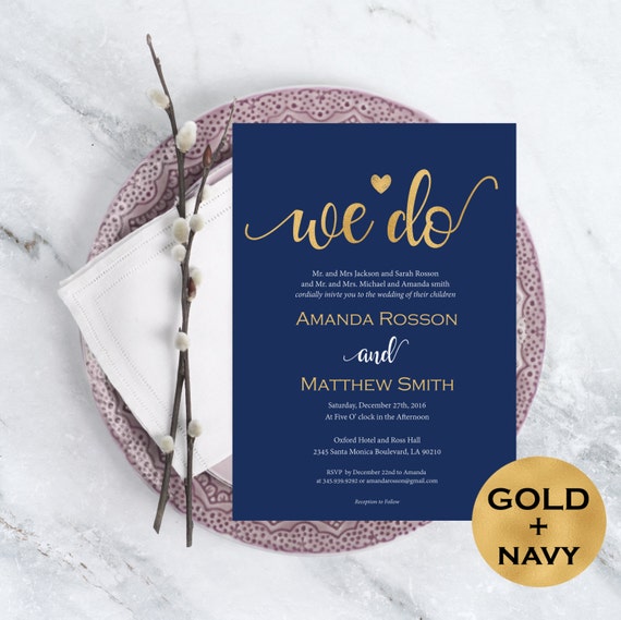 Gold Glittering Confetti bridal shower Invitation ...