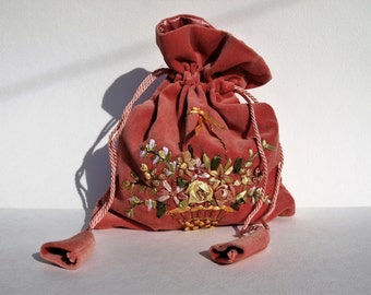French Vintage Soft Sachet Sack / Textile Sachet Sack / Handmade Home Decor