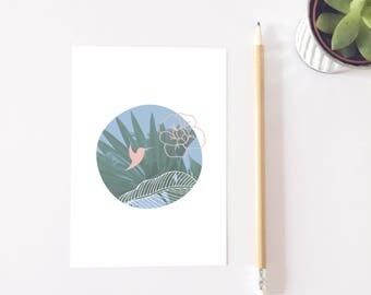 Hummingbird card | Etsy