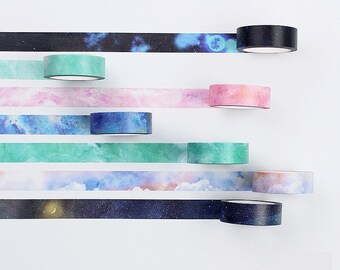Water Color Fading Japanese Washi Tape Deco Tape - 15mm X 7 metres