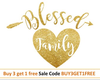 family svg family sign svg Blessed svg heart svg mothers day shirt svg design family DXF PNG cut file for Silhouette Vinyl files for cricut
