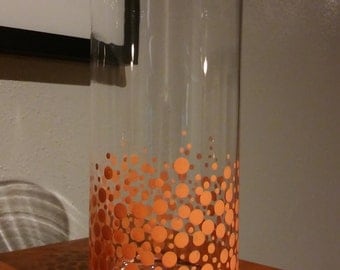 Dot Design Vase in Coral