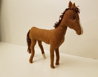 Miniature Chestnut Horse Micro Dollhouse Miniature Thread