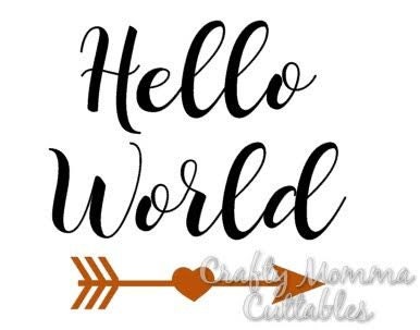 Download Hello World SVG file // New Baby SVG // Hello World Cut File