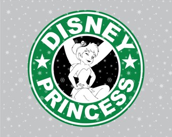 Disney coffee Tinkerbell SVG cutting ESP vector instant download