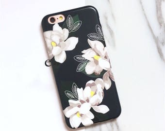 Floral phone case, white flower, dahlia, Amaryllis, iphone 6 case, iphone 6 plus case, iphone 7 case, iphone 7 plus case,