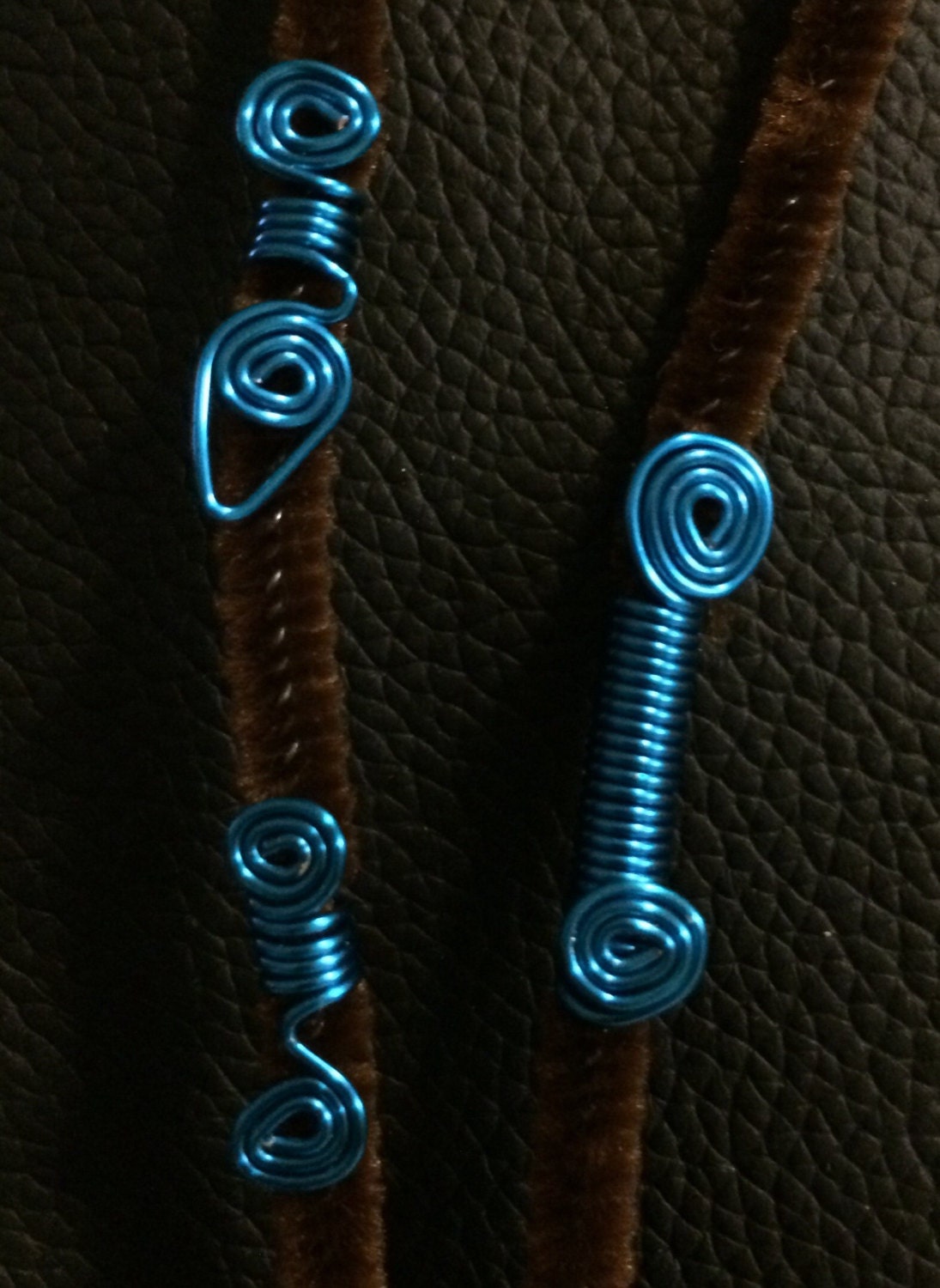 Adorable blue loc jewelry set