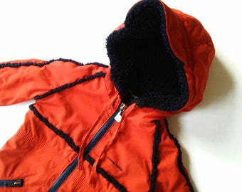 Baby SchNeeAnZug 68/74 retro VinTage HipSter 70s snow suit TeddyFell 80