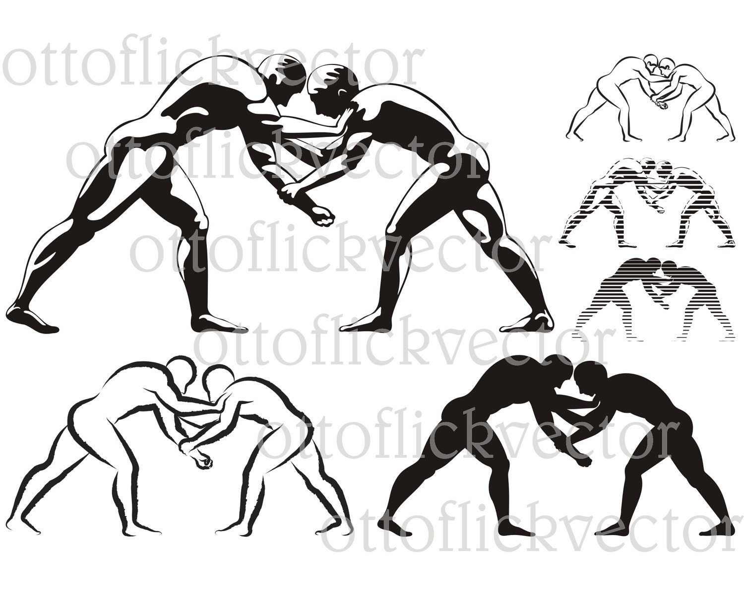 form file full of cdr VECTOR clipart png ai eps jpg WRESTLING cdr SILHOUETTES